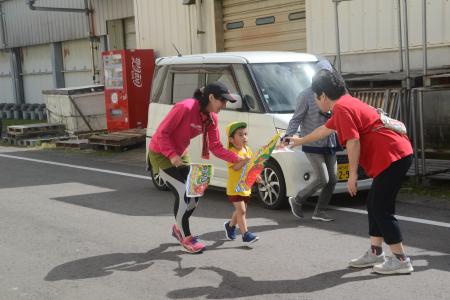 大漁旗マラソン大漁旗リレー