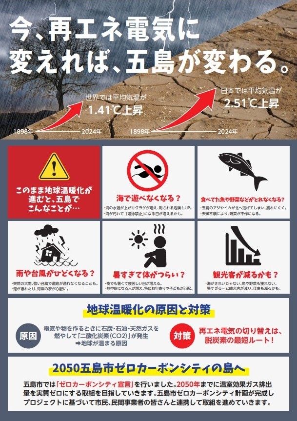 CO2ゼロ電気切替案内チラシ（表）