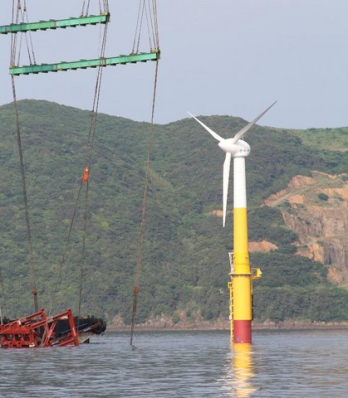 浮体式洋上風力発電の画像