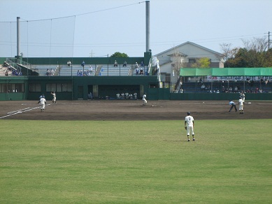 第69回国民体育大会長崎がんばらんば国体高校野球（軟式）競技の様子。