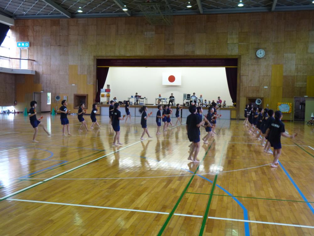 三井楽小学校運動会のようす