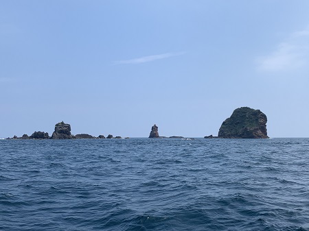 現地審査、海上からの富江町立島