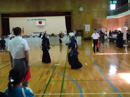 万葉の里剣道大会、試合の様子