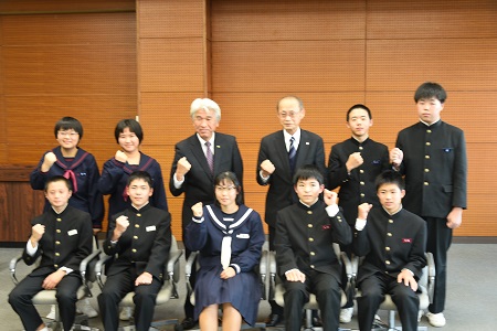 中学生（ロボコン）表敬訪問