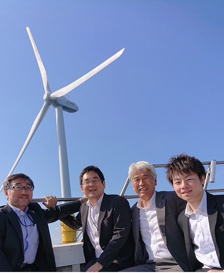 経済産業省新エネルギー課、洋上風力発電視察の様子