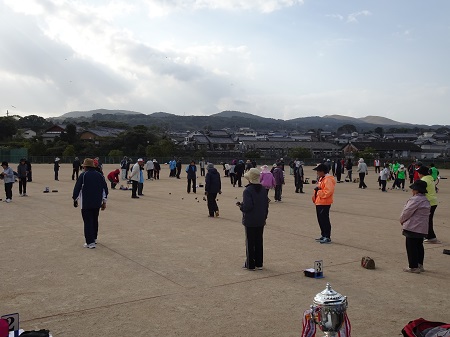 五島市長杯ペタンク親善大会の様子