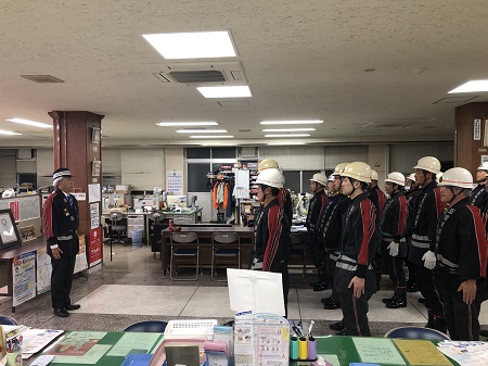 五島市消防団歳末警戒の様子