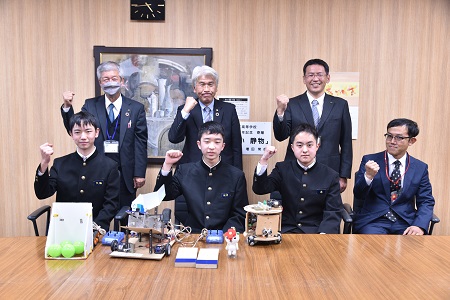 ロボットコンテスト九州大会出場　福江中学校表敬訪問2