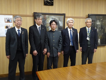 五島南高校　川原琉人さん　表敬訪問