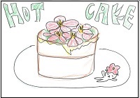 1.つばきねこホットケーキのイラスト