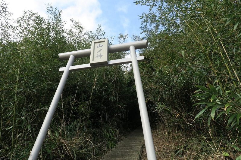 山ノ神 道から見える鳥居の画像