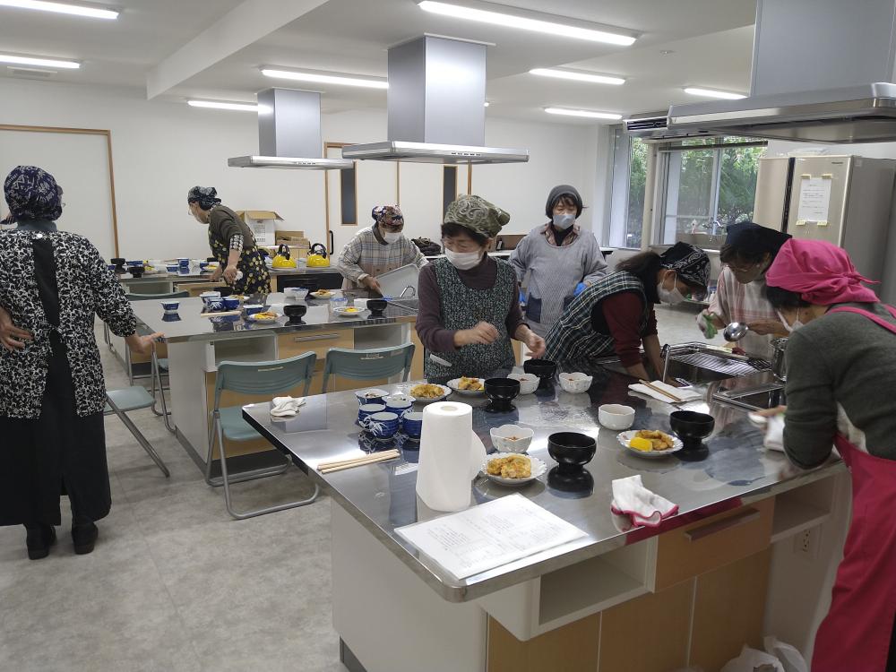 玉之浦地区講習会調理の様子
