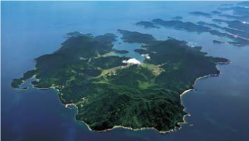 久賀島集落を上空から撮影