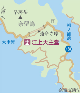 奈留島島内アクセスマップ